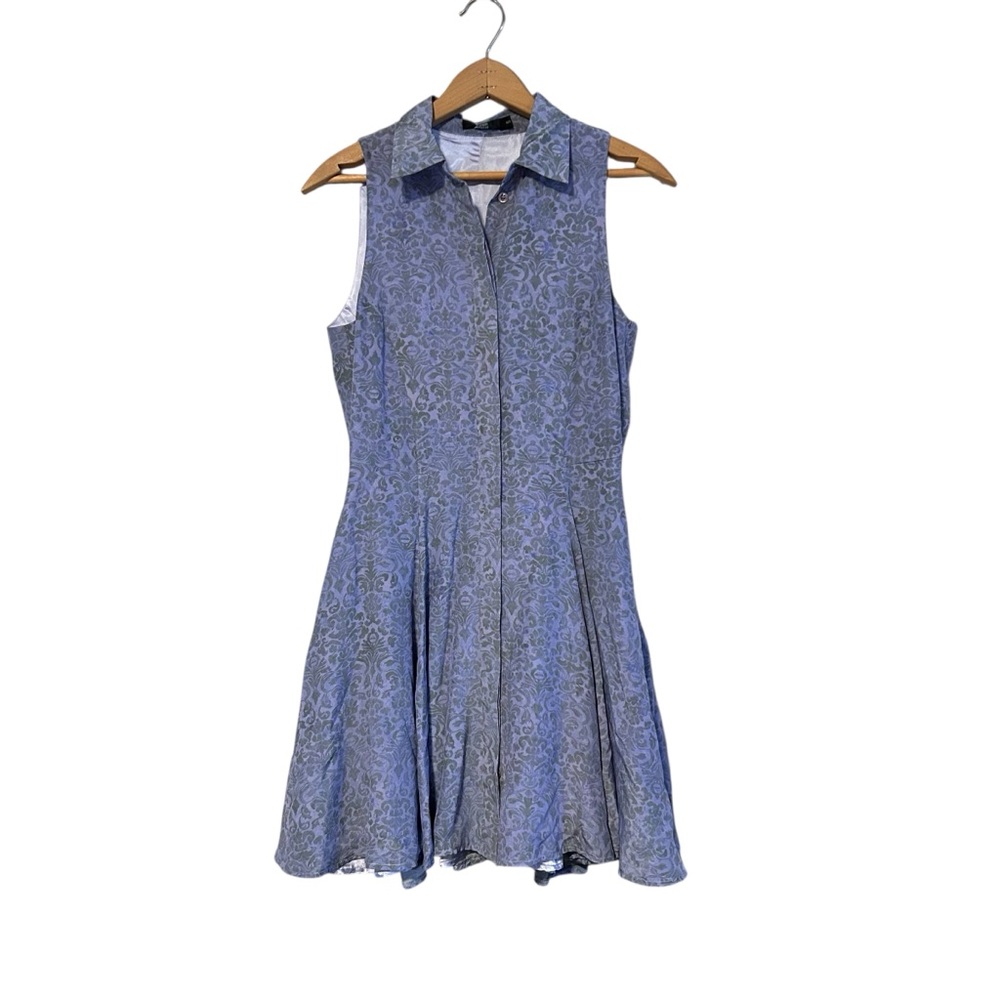 Markus Lupfer Silk Dress Button Down Lined Pockets Sz Small Lavender
